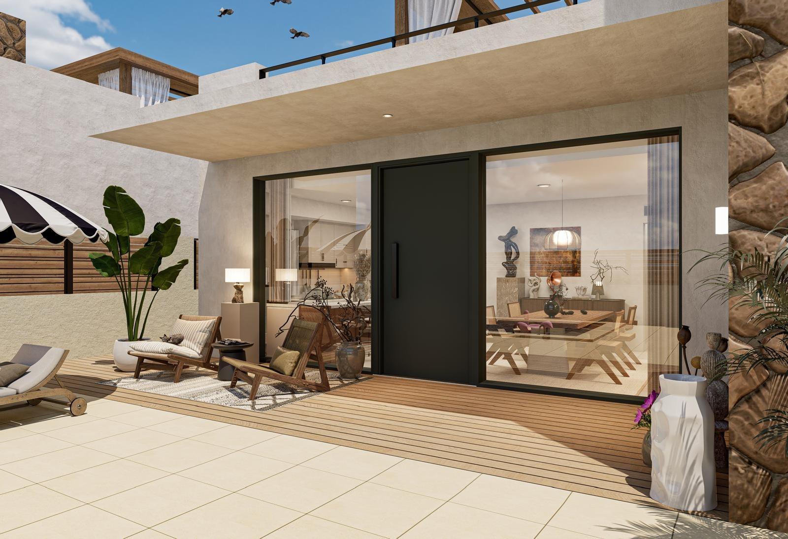VILLA DE LUJO EN (LA PINILLA) MURCIA. PISCINA. 3 DORM. 4 BAÑOS. PARCELA 300 M2. OPLOSMIDDEL 100 M2.