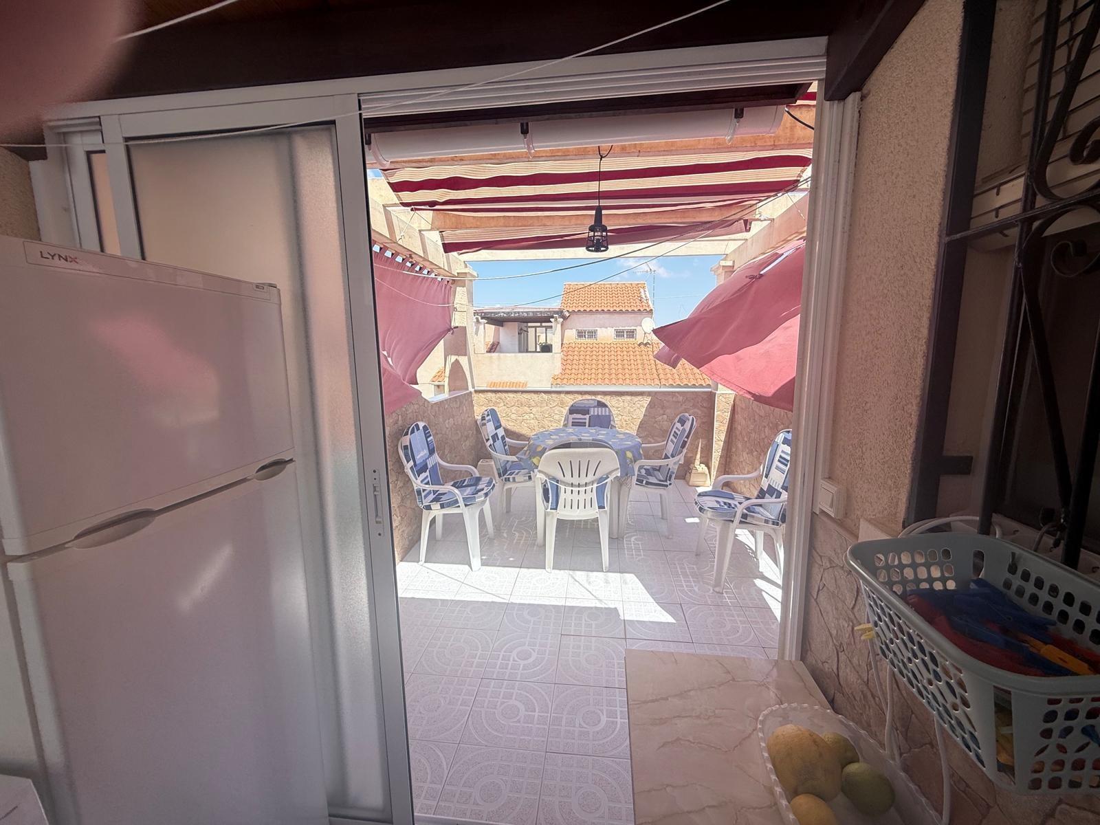 4-17-62 Great High Bungalow in Playa Flamenca: 3 bedrooms, 1 bathroom, 3 storage rooms, pool.