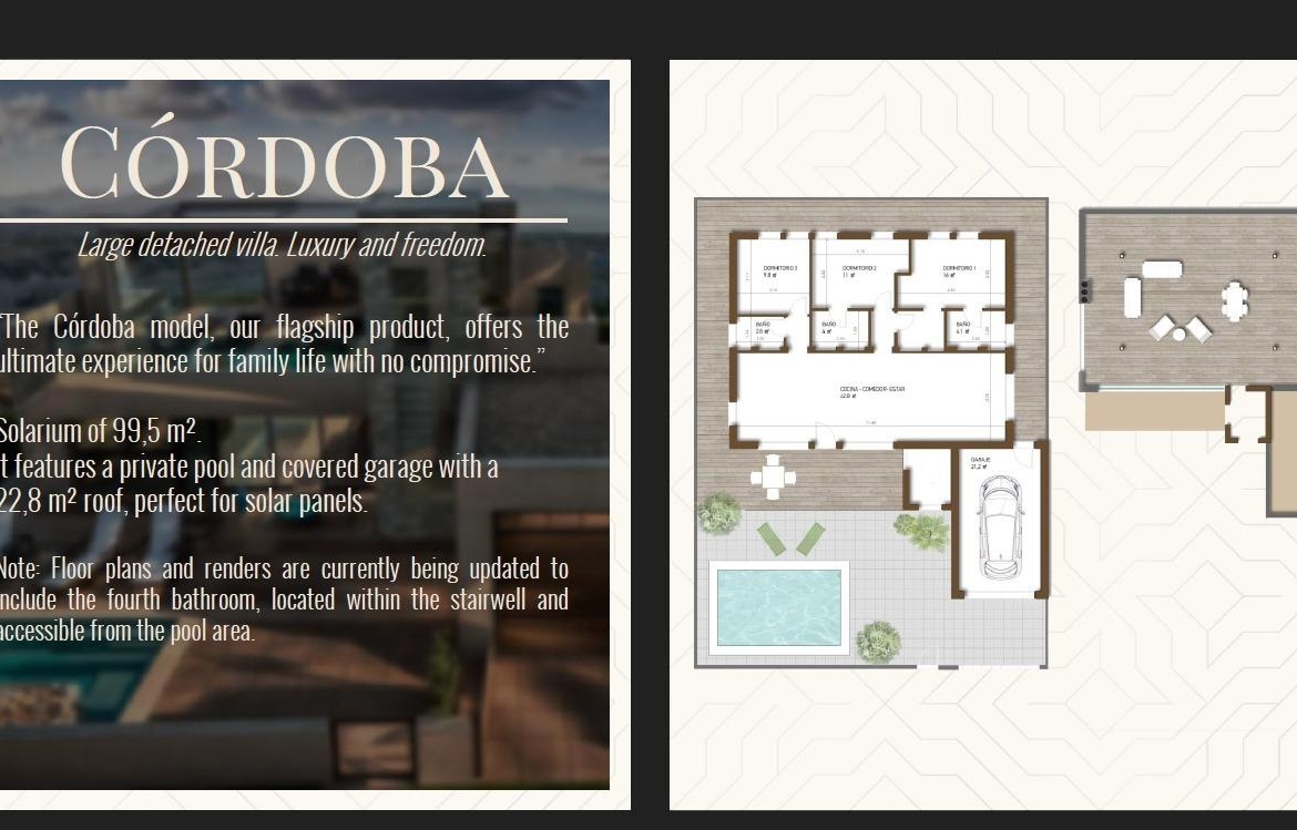 VILLA DE LUJO EN (LA PINILLA) MURCIA. PISCINA. 3 DORM. 4 BAÑOS. PARCELA 300 M2. OPLOSMIDDEL 100 M2.