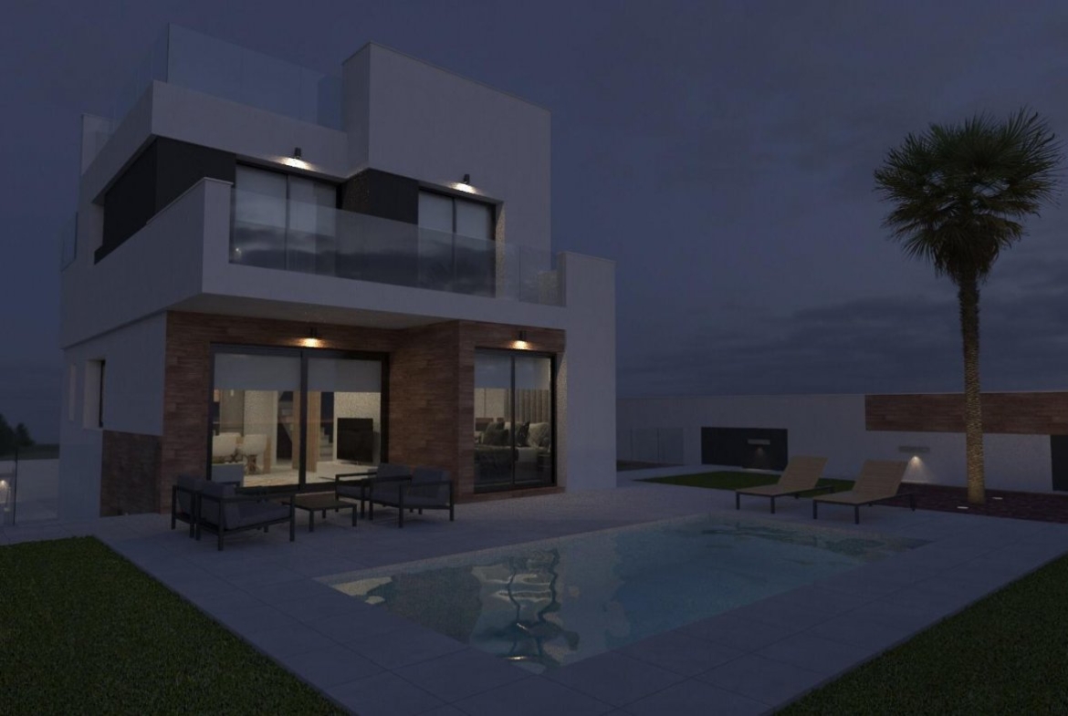 Villas de obra nueva con piscina en La Nucia
