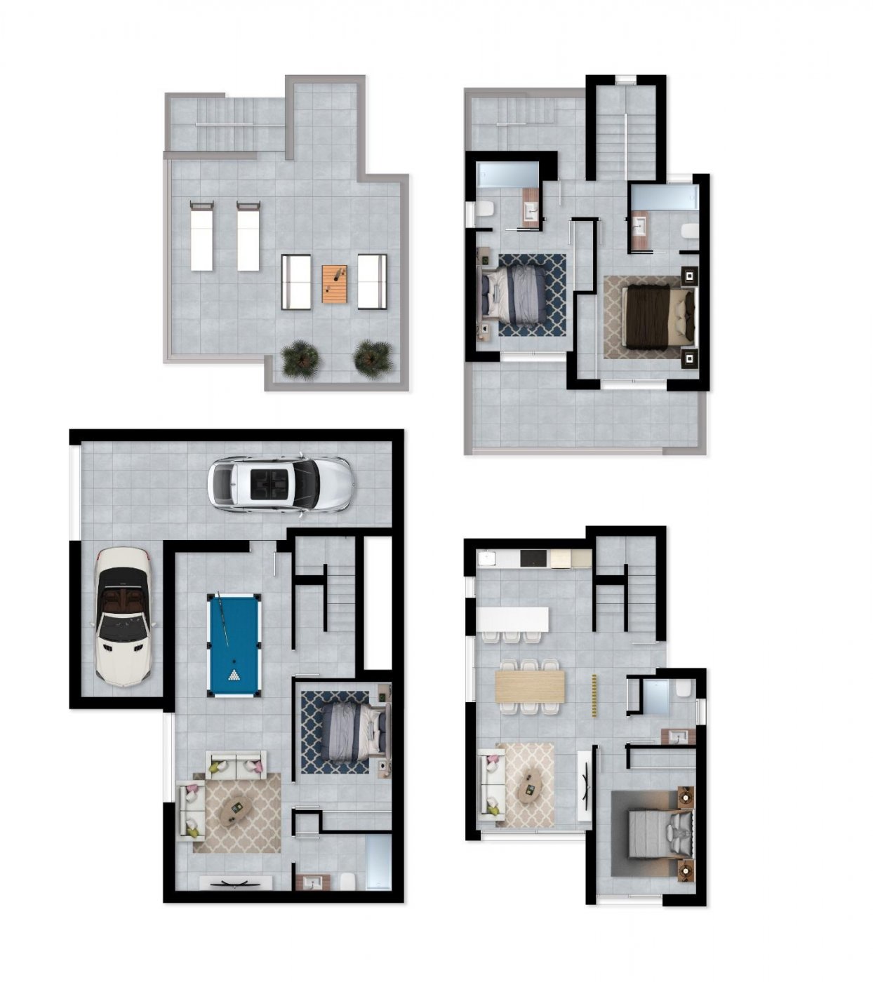 4-22-4 Villas de obra nueva con piscina en La Nucia