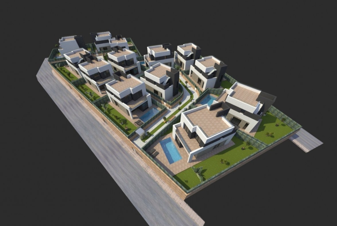 Villas de obra nueva con piscina en La Nucia