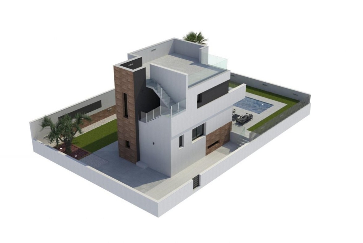 Villas de obra nueva con piscina en La Nucia