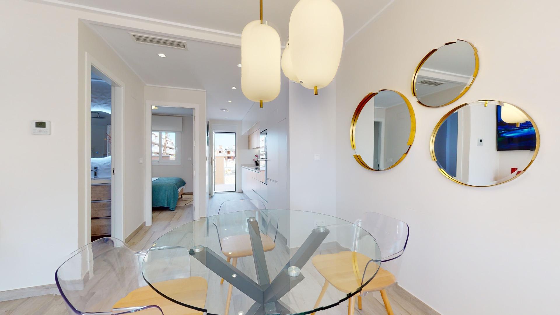 4-35-25 ADOSADOS DE OBRA NUEVA EN PILAR DE LA HORADADA. 3 DORM. 2 BAÑOS. CON PLAZA DE GARAJE Y PISCINA. 83 M2. JARDIN 33 M2. SOLARIUM 34 M2.
