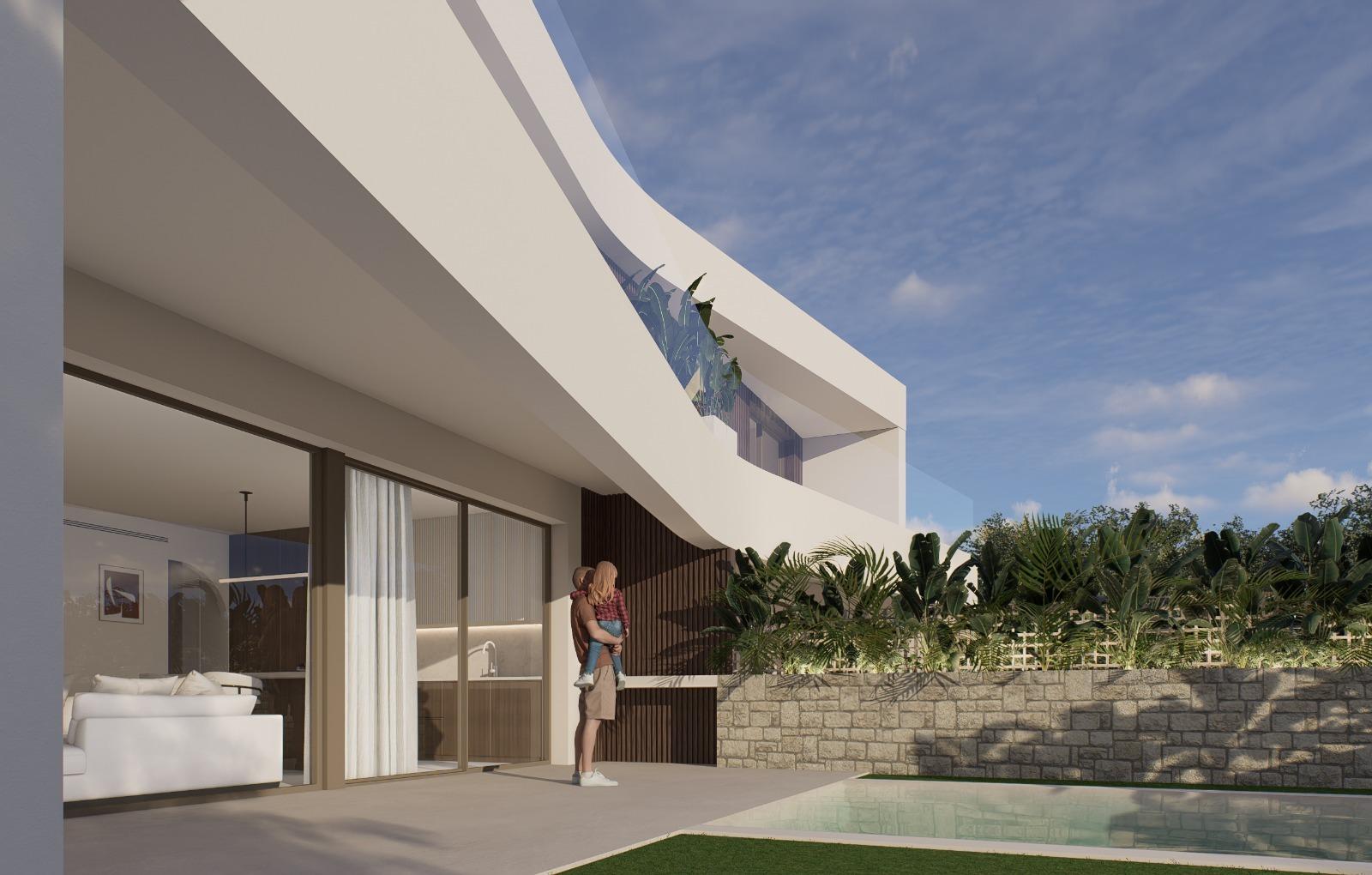 4-4-101 OBRA NUEVA EN GRAN ALACANT. DRIE DOLLAR. JARDIN Y PROPIA PISCINA. MODELO BELLAS.