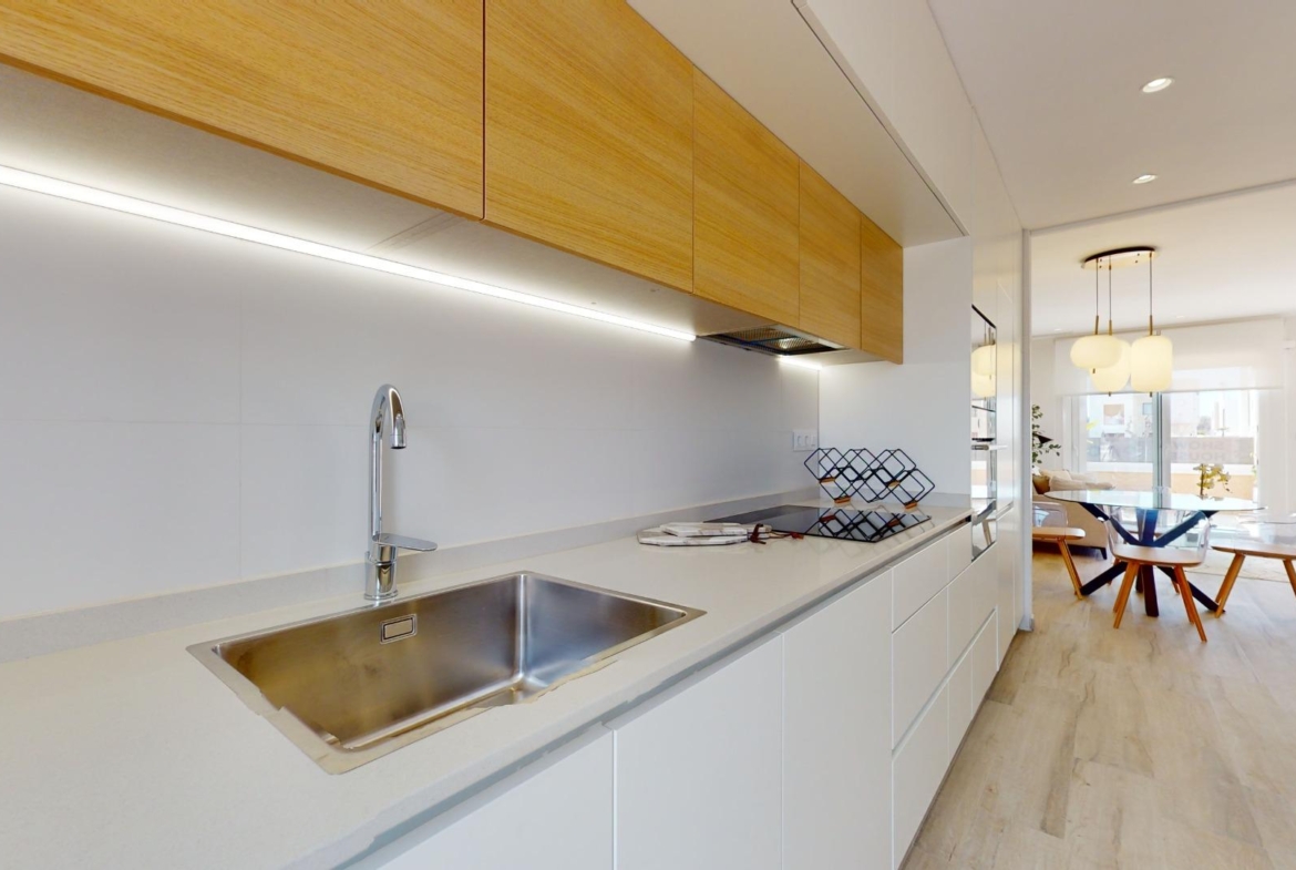 ADOSADOS DE OBRA NUEVA EN PILAR DE LA HORADADA. 3 DORM. 2 BAÑOS. CON PLAZA DE GARAJE Y PISCINA. 83 M2. JARDIN 33 M2. SOLARIUM 34 M2.