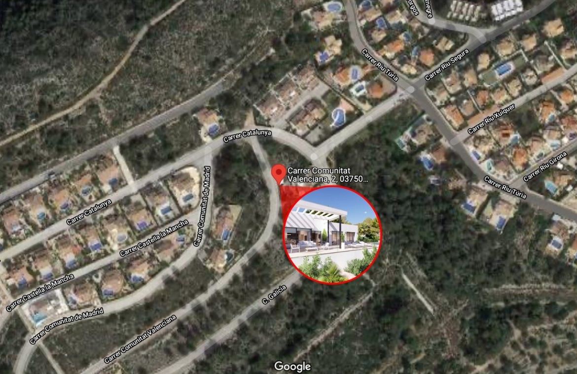 Villa de diseño con vistas al mar y la montaña en Pedreguer