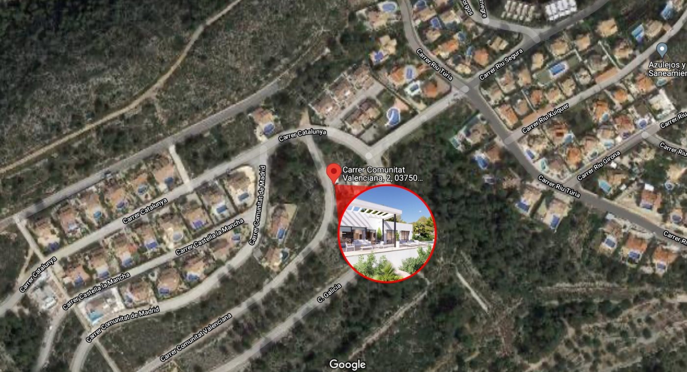 4-7-9 Villa de diseño con vistas al mar y la montaña en Pedreguer
