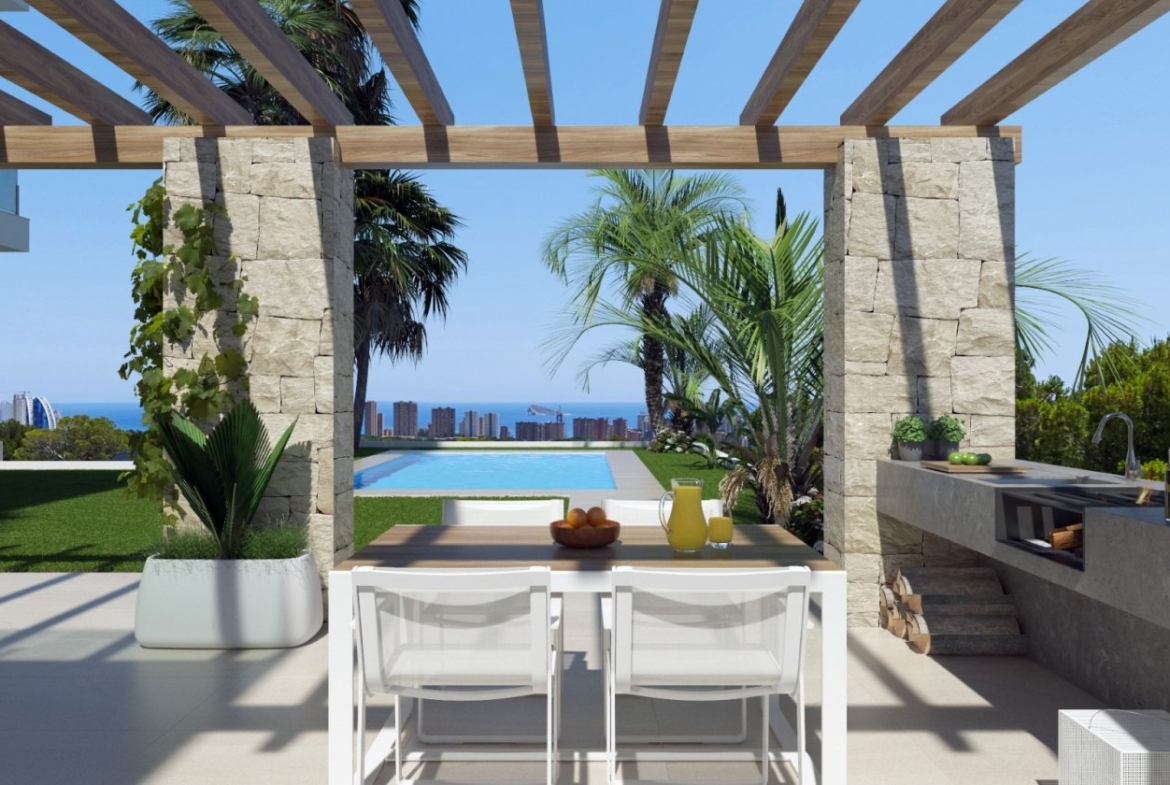 Villas independientes con piscina y vistas al mar en Sierra Cortina