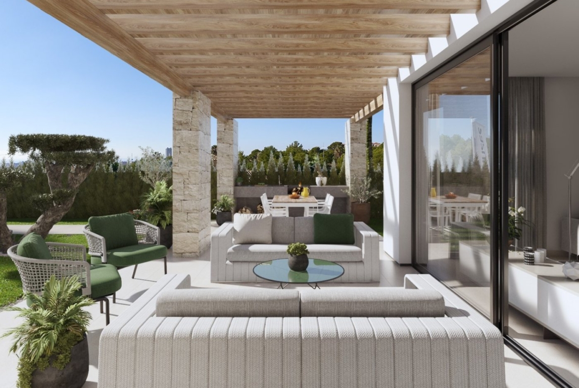 Villas independientes con piscina y vistas al mar en Sierra Cortina
