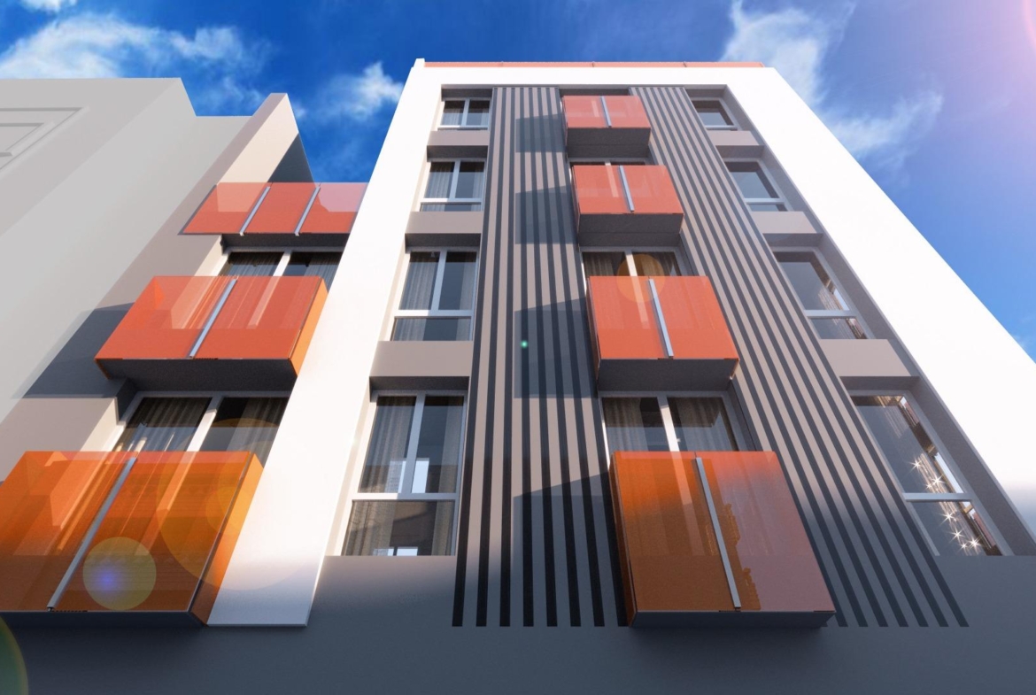 Nueva construcción de edificio moderno en el corazón de Las Carolinas en Alicante.