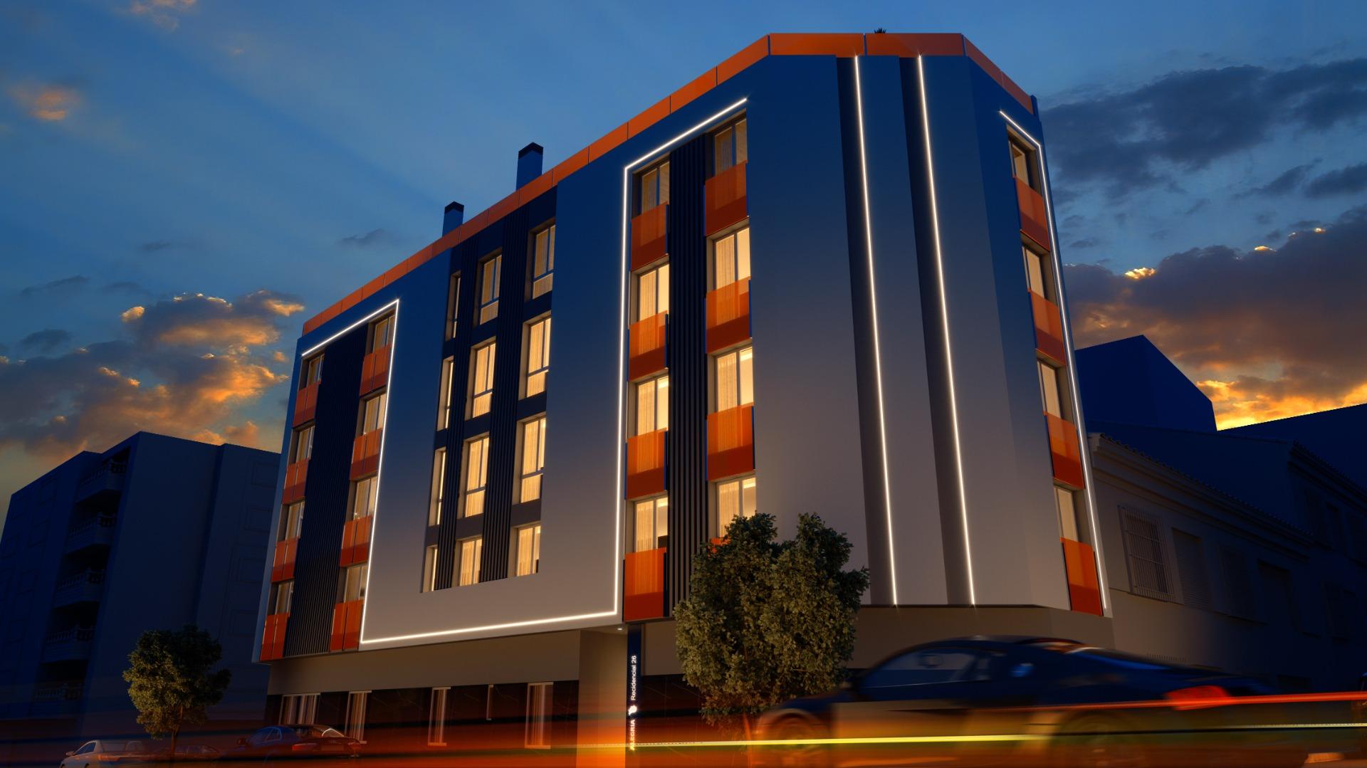5-14-33 Nueva construcción de edificio moderno en el corazón de Las Carolinas en Alicante.