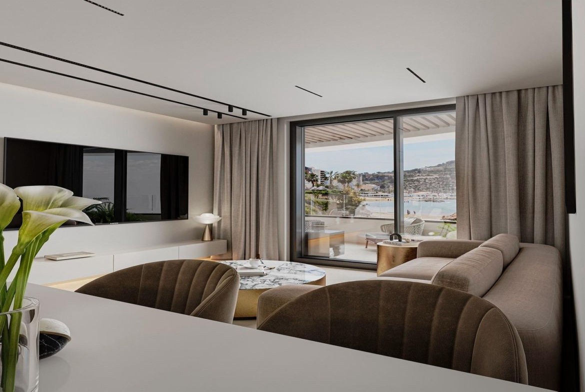 New designer apartments facing the Mediterranean Sea