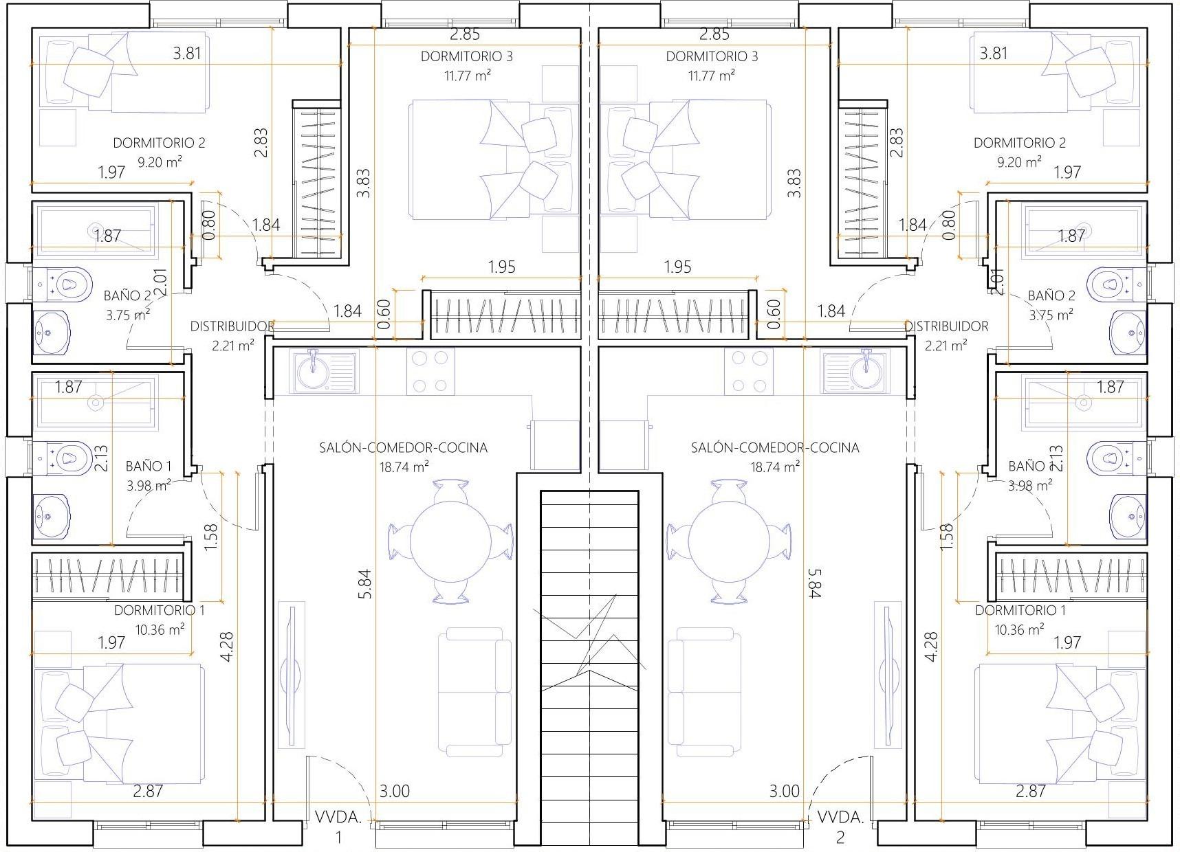 OBRA NUEVA! BUNGALOW EN PLANTA ALTA CON SOLARIUM PRIVADO DE 63 M2. 3 DORM. 2 BAÑOS. SUPERFICIE 71 M2.