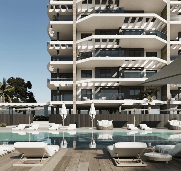 Nieuw gebouwde appartementen met uitzicht op de zee