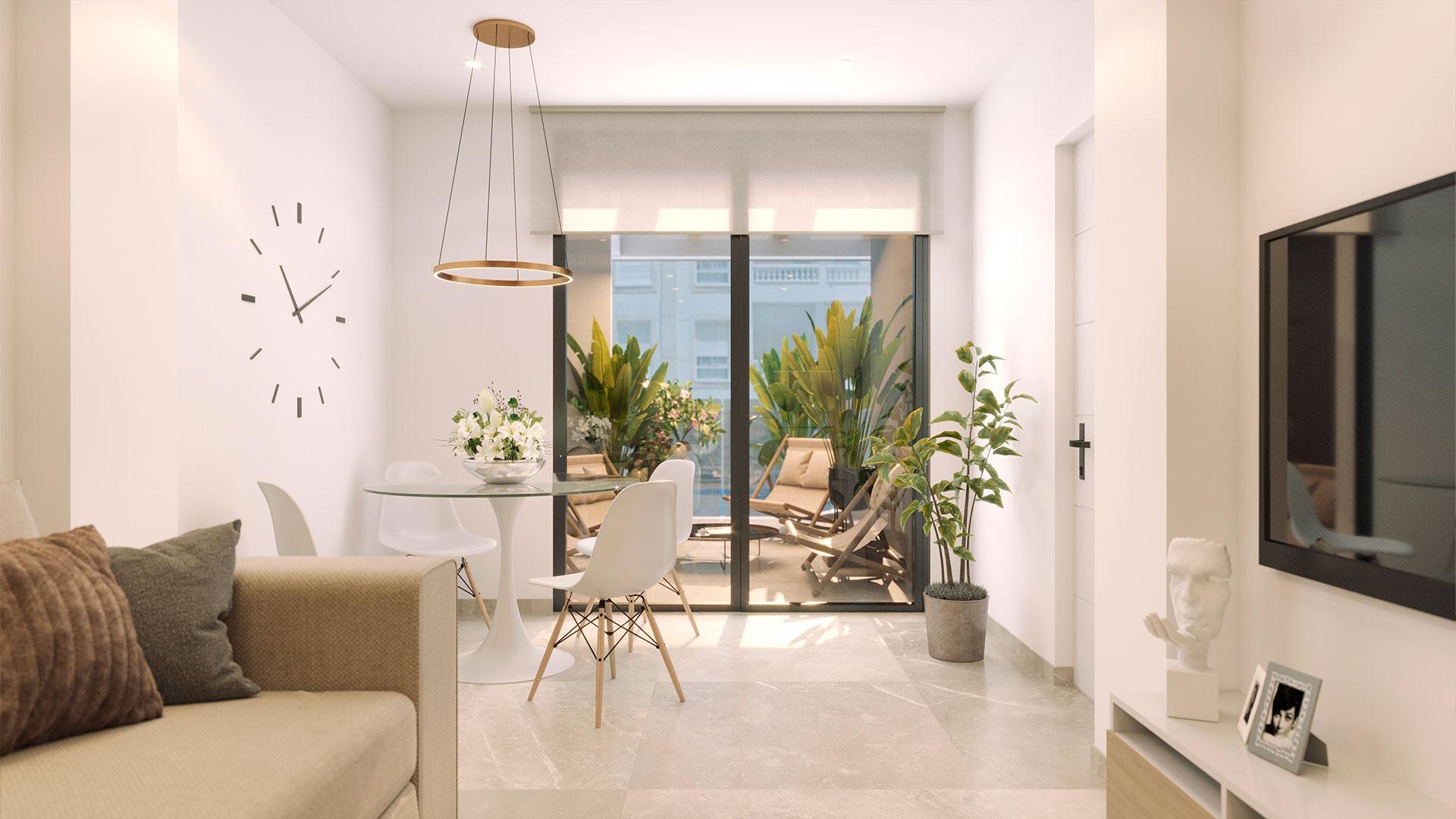 5-33-14 NEW BUILD IN PLAYA DE ACEQUION. 2 BEDROOMS. 2 BATHROOMS. COMMUNITY POOL. BARBECUE AND CHILL-OUT AREA.