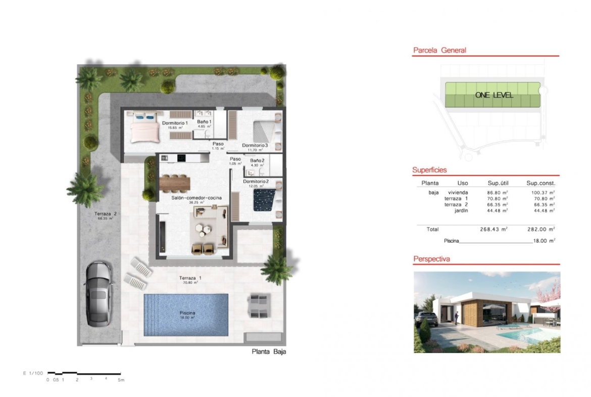 NEW BUILD ONE LEVEL VILLAS IN ALTOANA GOLF RESORT, MURCIA