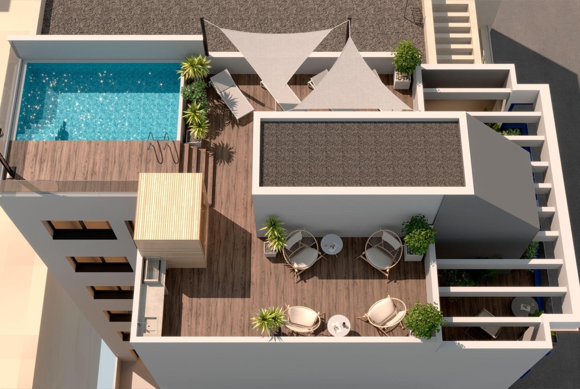 NEW BUILD IN PLAYA DE ACEQUION. 2 BEDROOMS. 2 BATHROOMS. COMMUNITY POOL. BARBECUE AND CHILL-OUT AREA.