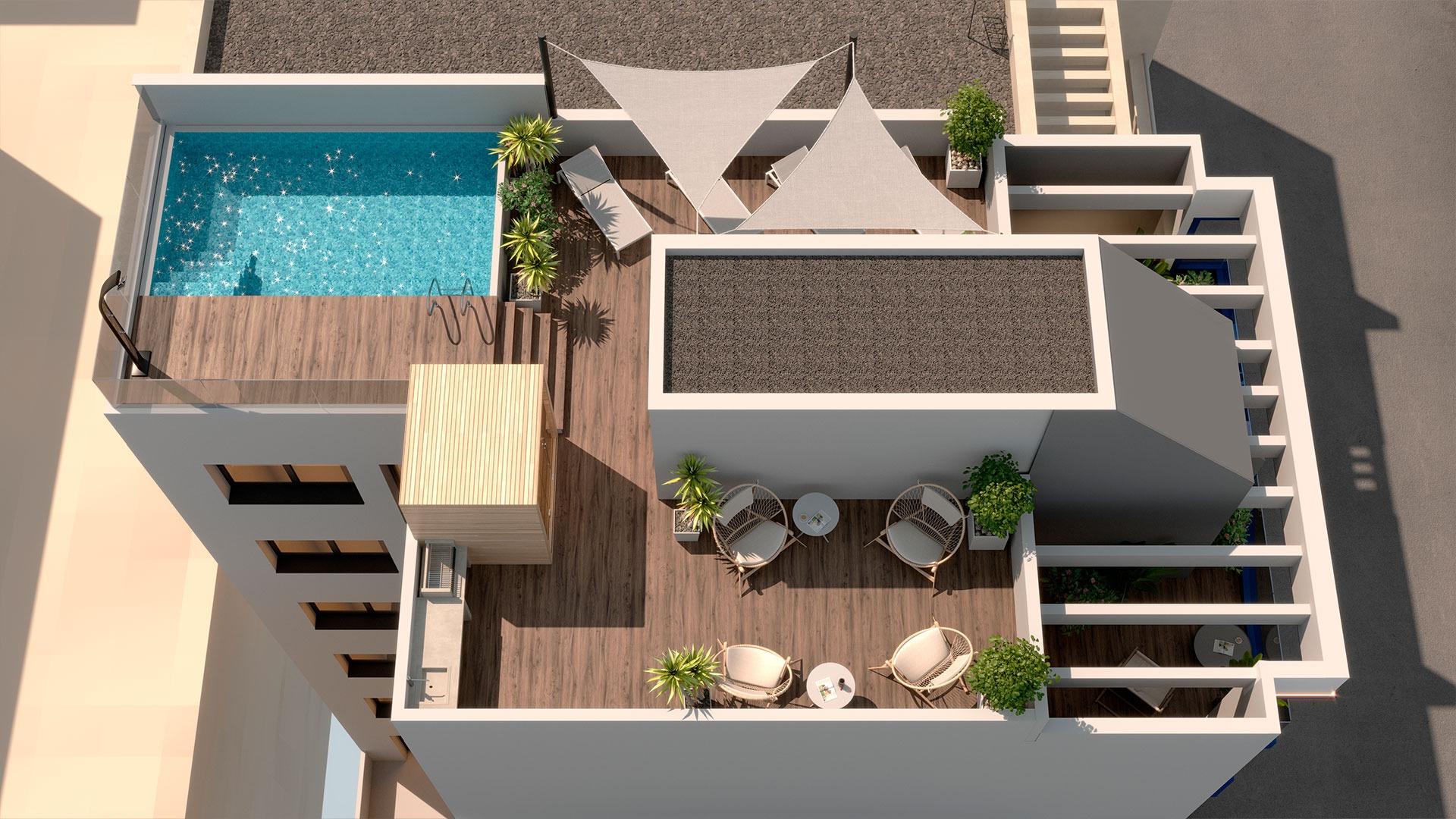 5-4-53 NEW BUILD IN PLAYA DE ACEQUION. 2 BEDROOMS. 2 BATHROOMS. COMMUNITY POOL. BARBECUE AND CHILL-OUT AREA.