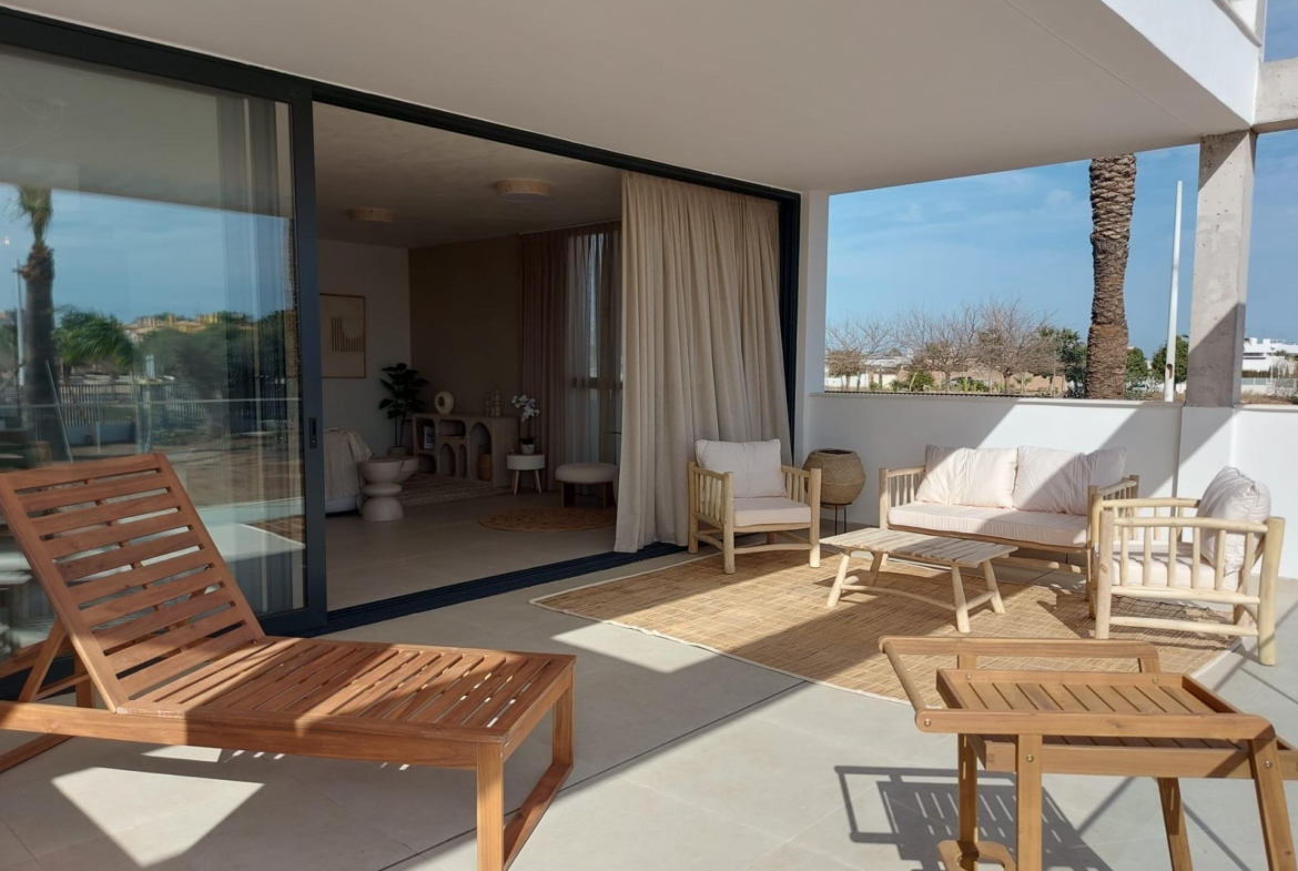 Apartment in Cabo de Palos with sea views and community pool