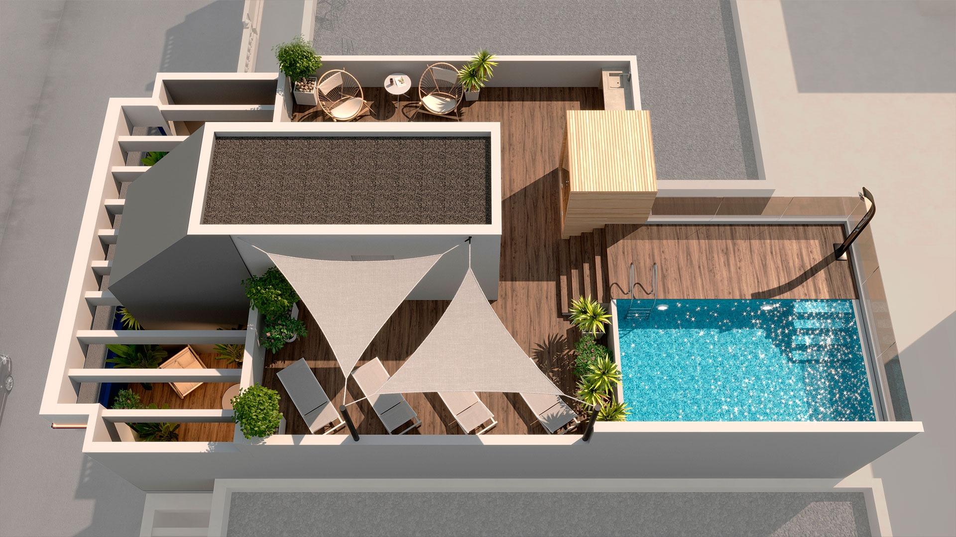 5-6-52 NEW BUILD IN PLAYA DE ACEQUION. 2 BEDROOMS. 2 BATHROOMS. COMMUNITY POOL. BARBECUE AND CHILL-OUT AREA.