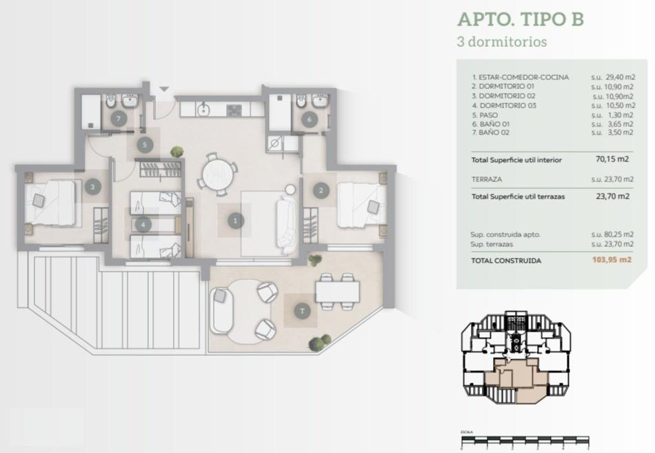 Nieuw gebouwde appartementen met uitzicht op de zee