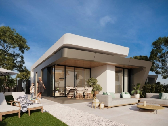 Newly built villas with sea views