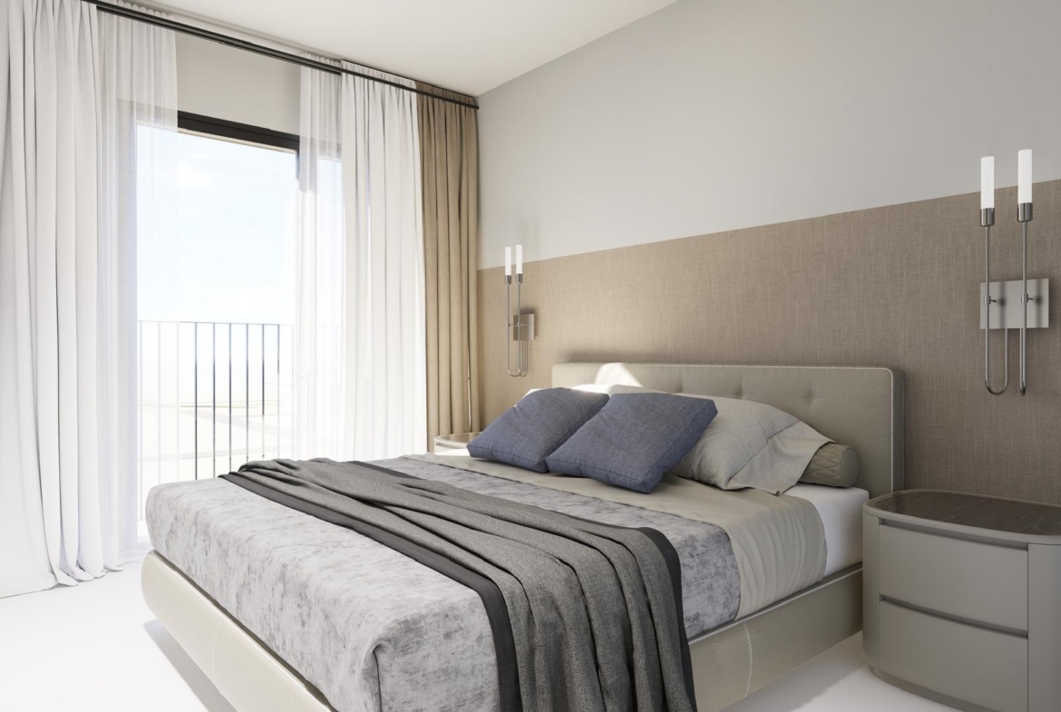 APARTAMENTOS DE  OBRA NUEVA A 70 METROS DE PLAYA. 1 DORM. 1 BAÑO. CON SUPERFICIE DE 40 M2. CON PICSINA COMUNITARIA.