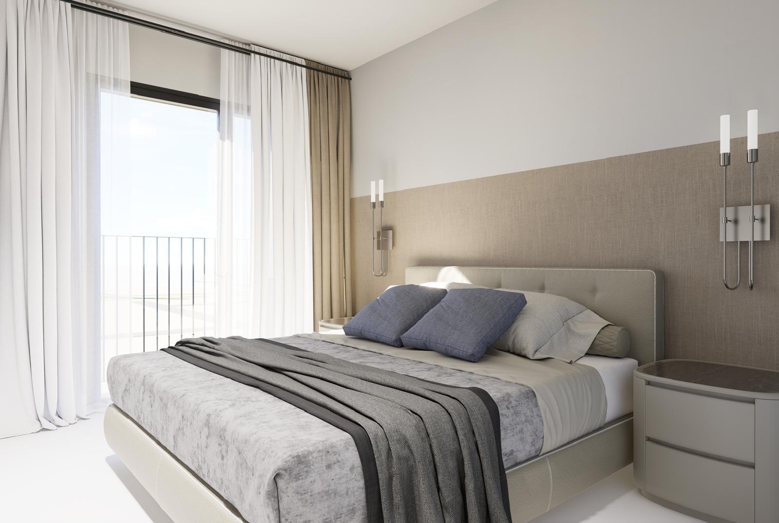 6-10-43 APARTAMENTOS DE OBRA NUEVA A 70 METROS DE PLAYA. 1 DORM. 1 BAÑO. CON SUPERFICIE DE 40 M2. CON PICSINA COMUNITARIA.