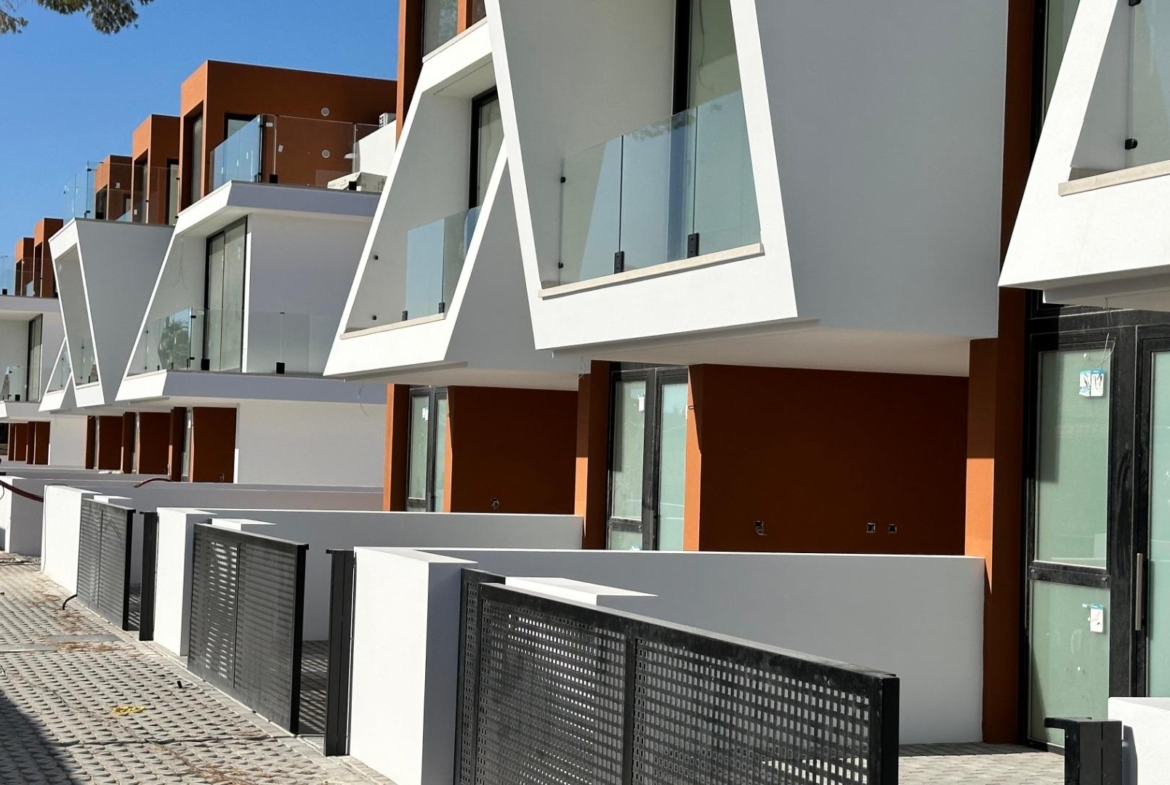 Newly built semi-detached single-family homes