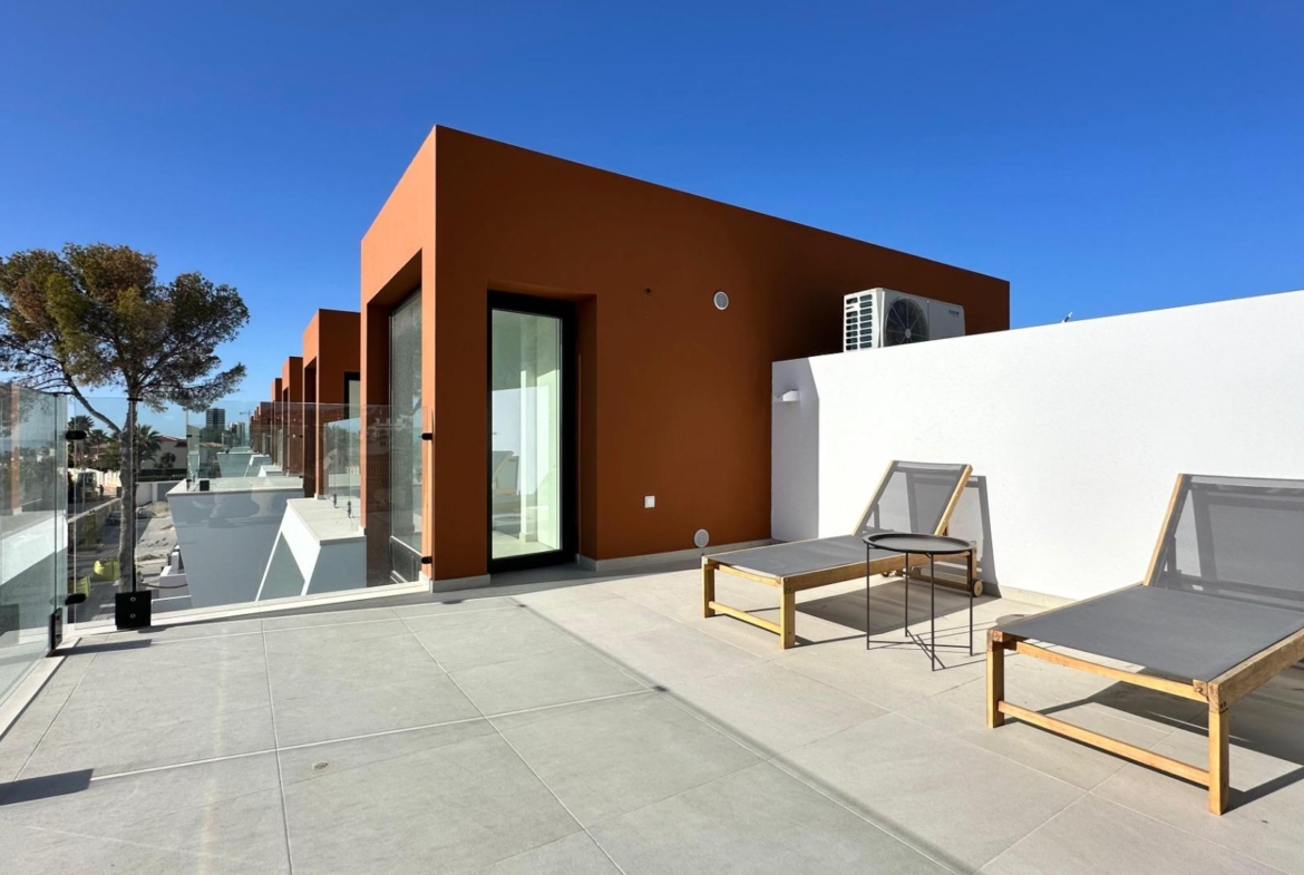 Newly built semi-detached single-family homes
