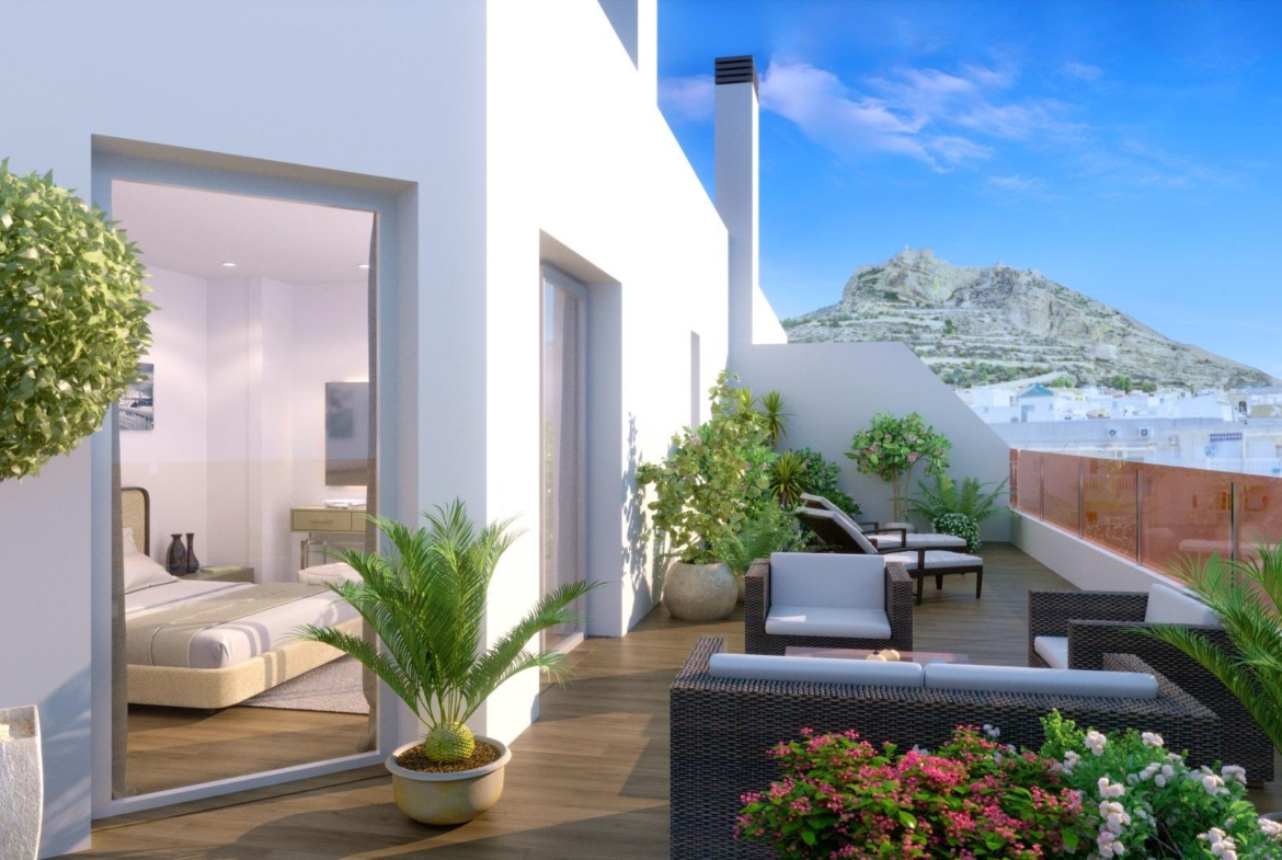 Nueva construcción de edificio moderno en el corazón de Las Carolinas en Alicante.
