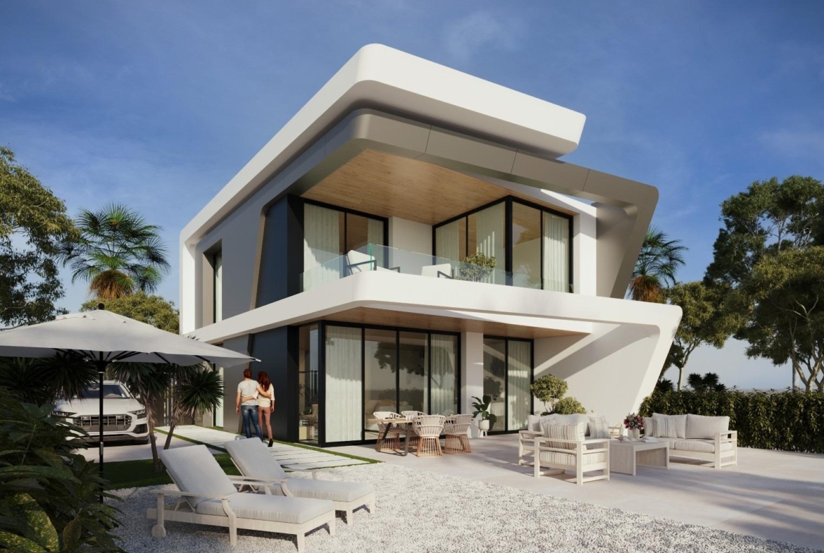 Nieuw gebouwde villa’s met uitzicht op zee