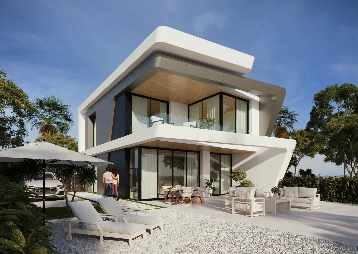 Nieuw gebouwde villa’s met uitzicht op zee