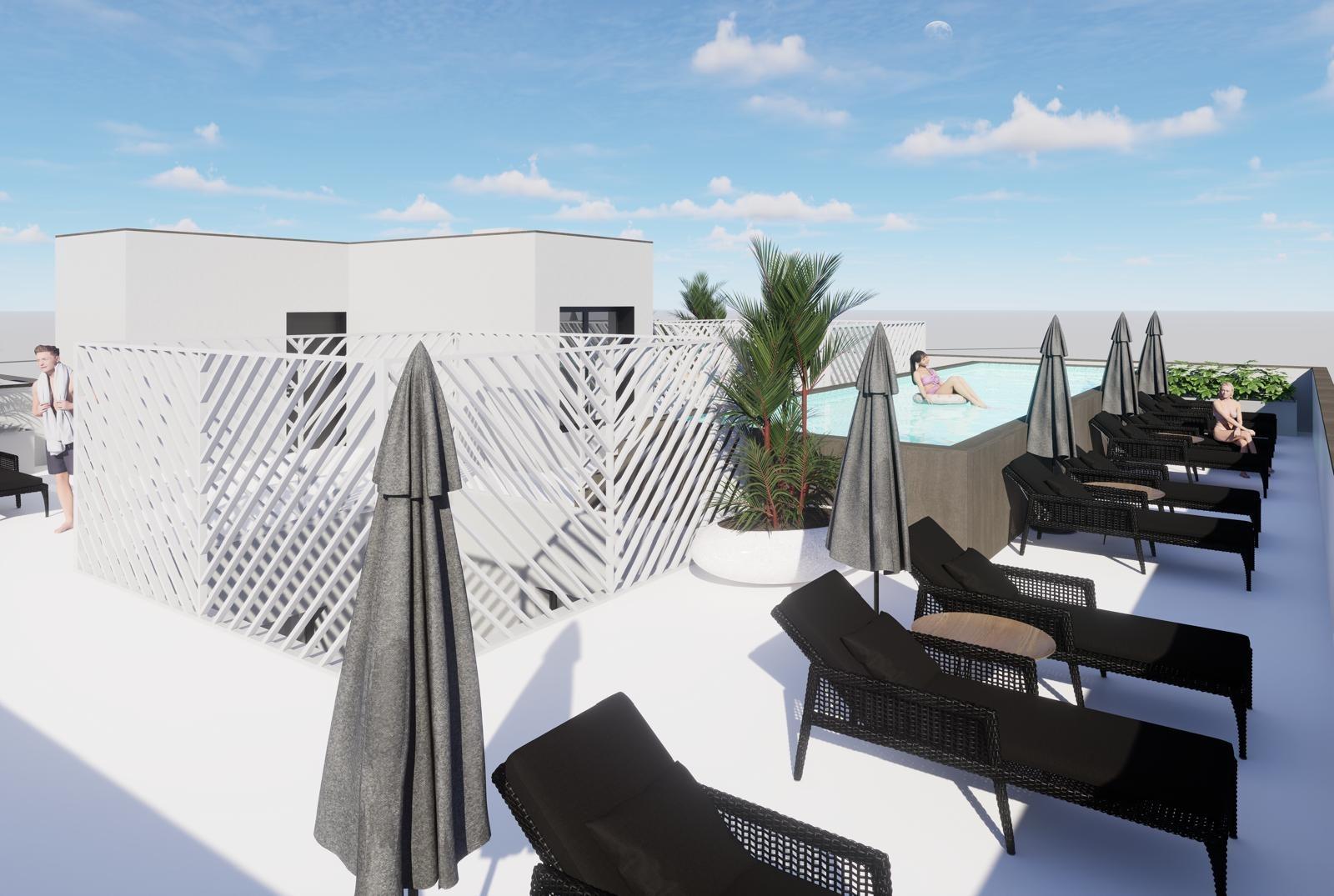 6-4-46 APARTAMENTOS DE OBRA NUEVA A 70 METROS DE PLAYA. 1 DORM. 1 BAÑO. CON SUPERFICIE DE 40 M2. CON PICSINA COMUNITARIA.