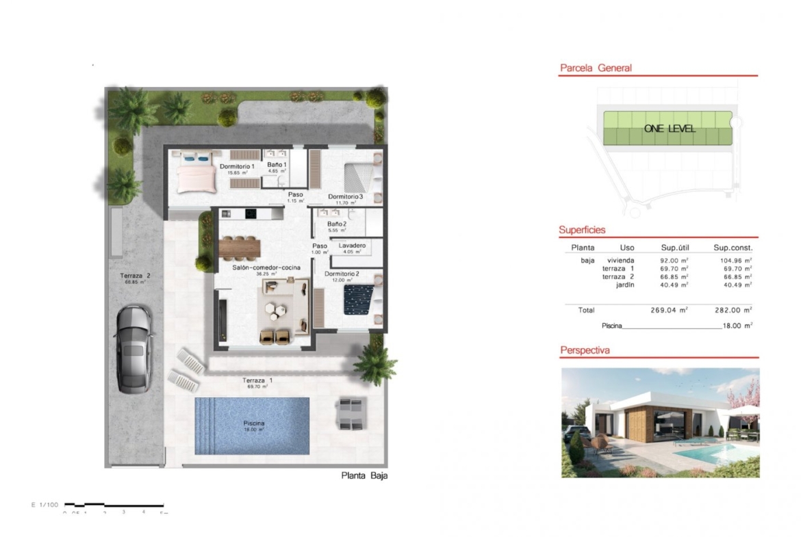 NEW BUILD ONE LEVEL VILLAS IN ALTOANA GOLF RESORT, MURCIA