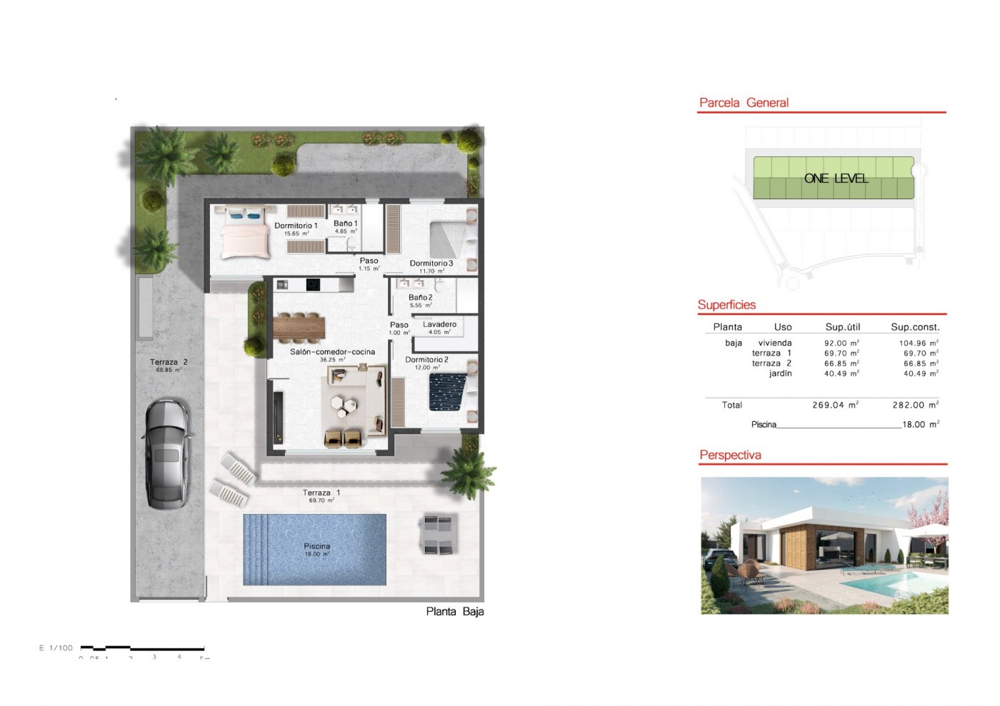 6-4-5 NEW BUILD ONE LEVEL VILLAS IN ALTOANA GOLF RESORT, MURCIA