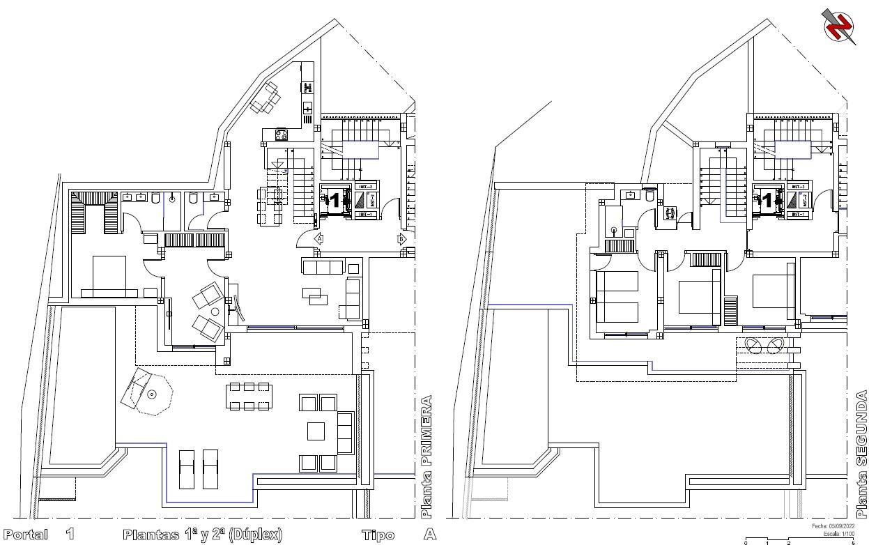 Duplex apartment on the first line of Poniente beach