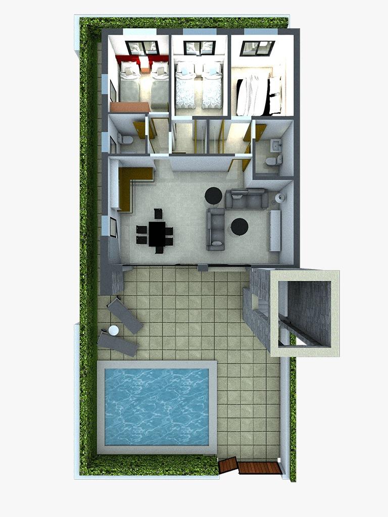 VILLA DE LUJO EN (LA PINILLA) MURCIA. PISCINA. 3 DORM. 2 BAÑOS. PARCELA 200 M2. OPLOSMIDDEL 62 M2.