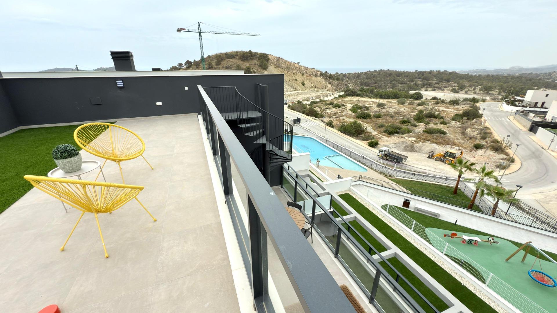8-20-12 🏡 Corner penthouse with sea views – Balcón de Finestrat